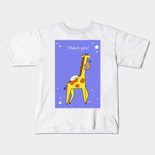 "Thank You" Giraffe Sloth and Cat Kids T-Shirt